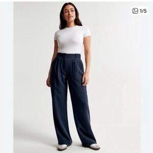 Abercrombie Navy Sloane Trousers 34